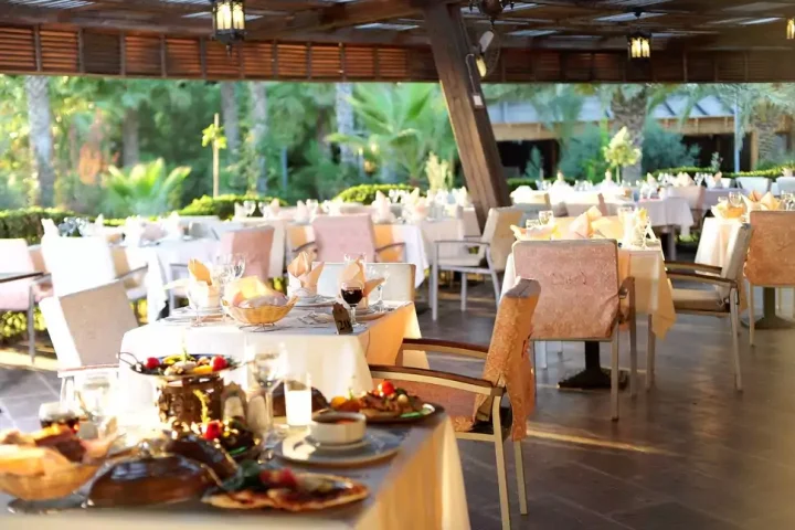Mukarnas SPA Resort Restoranas A'la Carte jūros gėrybių restoranas Turkija, Antalija
